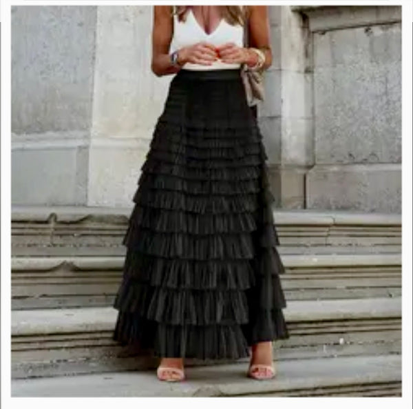 Tulle Ruffle Skirt