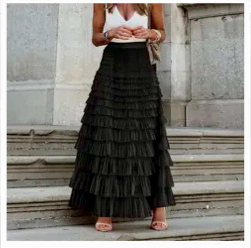 Tulle Ruffle Skirt