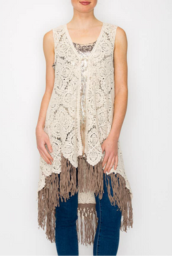 Crochet Vest with Fringe