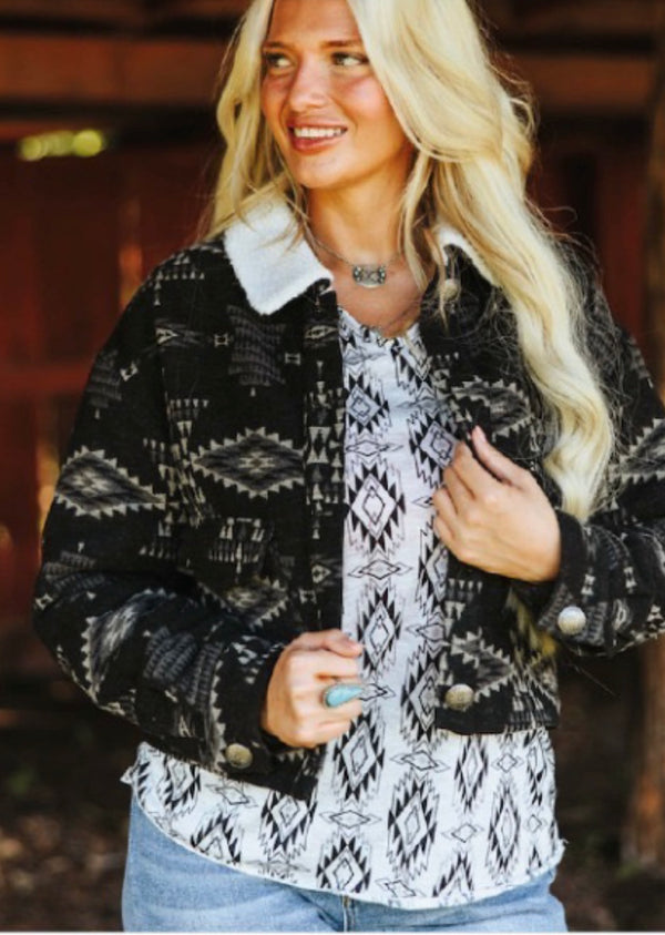 Aztec Crop Jacket