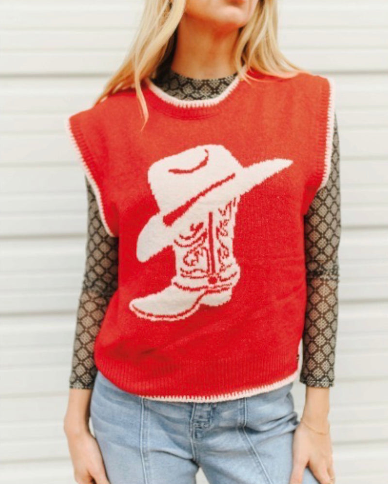 Red Boot Sweater