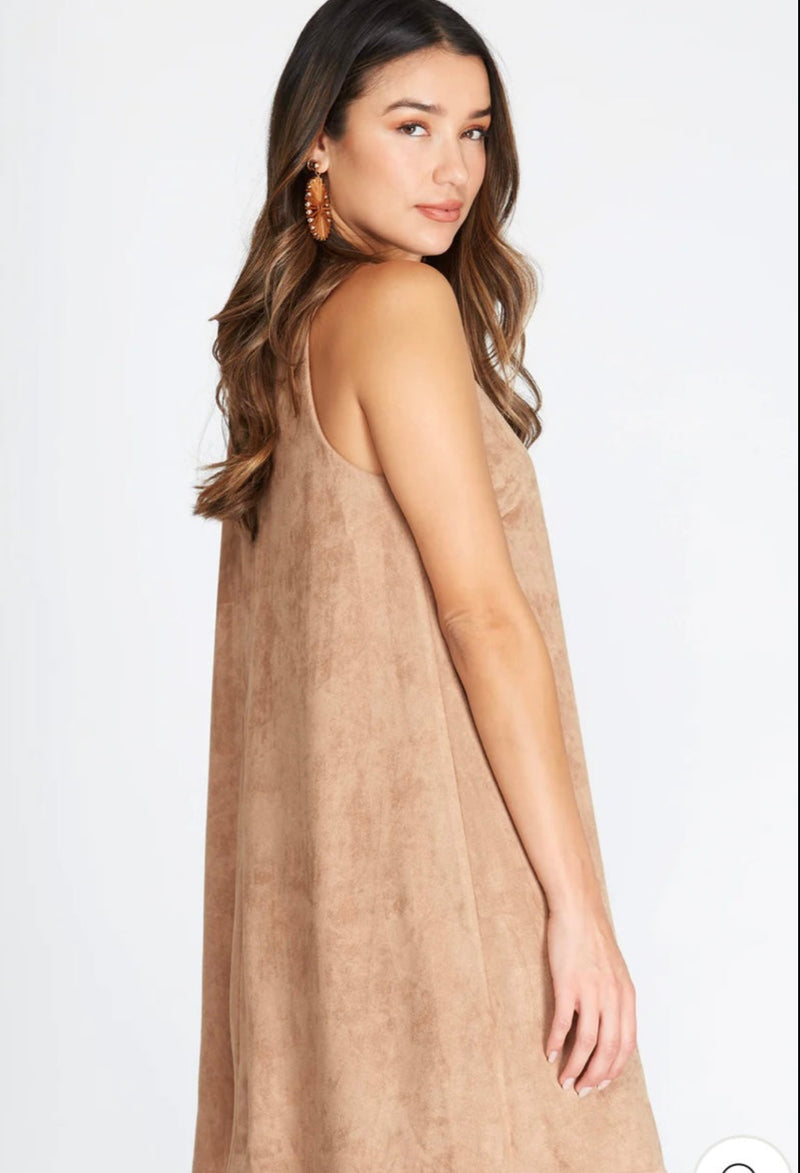 Faux Suede Dress