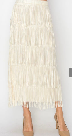 Long Fringe Skirt