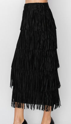 Long Fringe Skirt