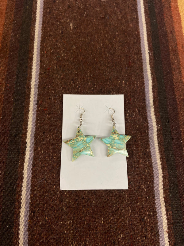 Turquoise Slab Earring