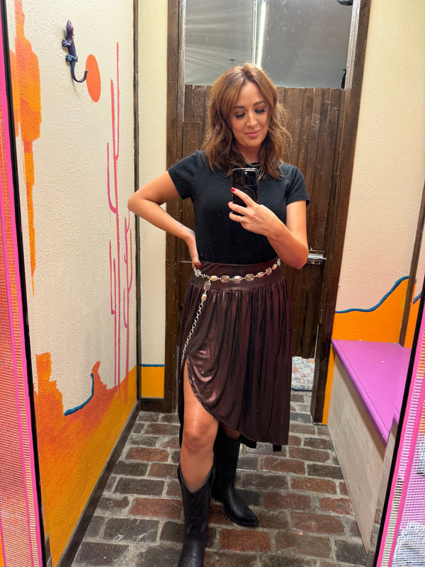 Charged Up Copper Skirt