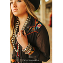 Embroidered Belted Dress