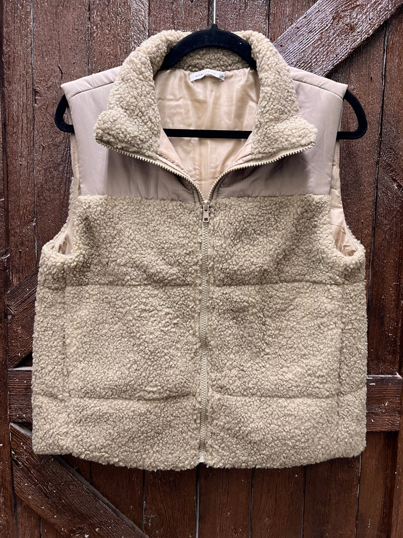 Sherpa Puff Vests