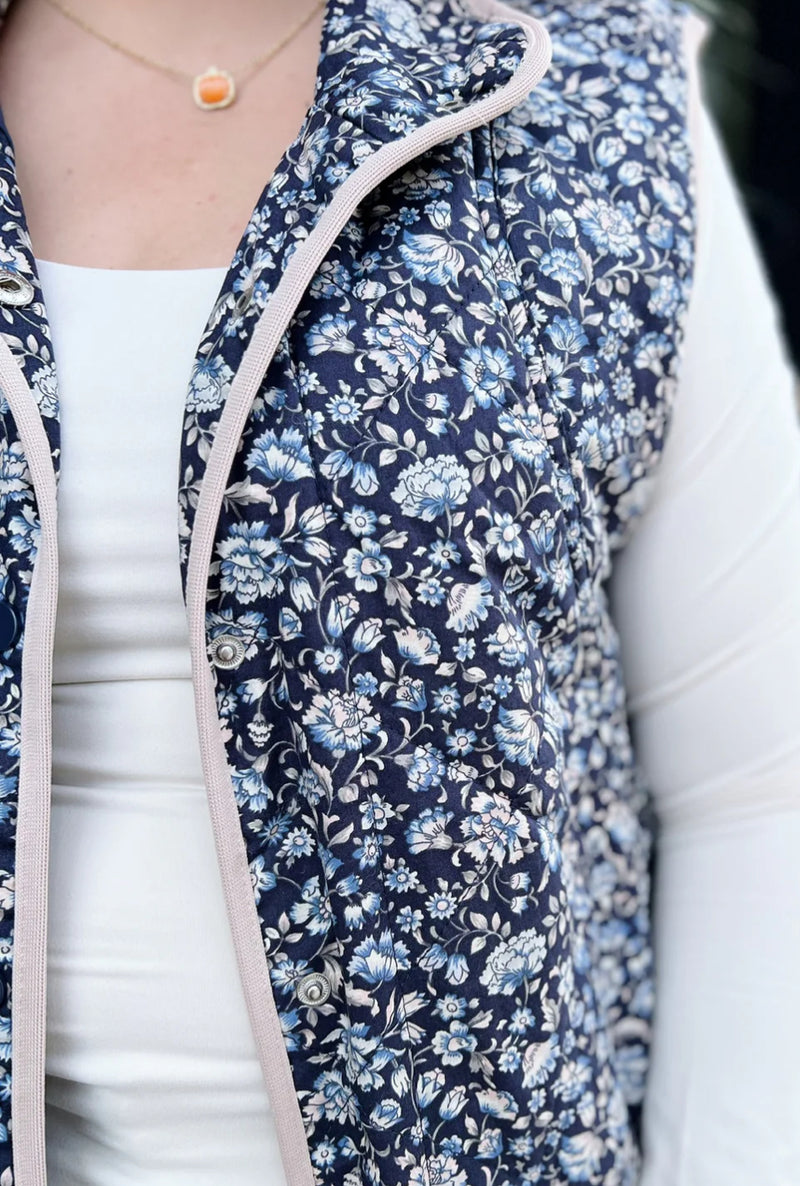 Floral Quilted Vest