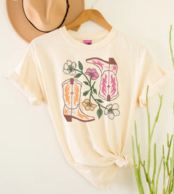 Flowers & Boots Graphic Tee