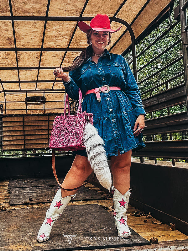 Lucky Long Sleeve Denim Dress