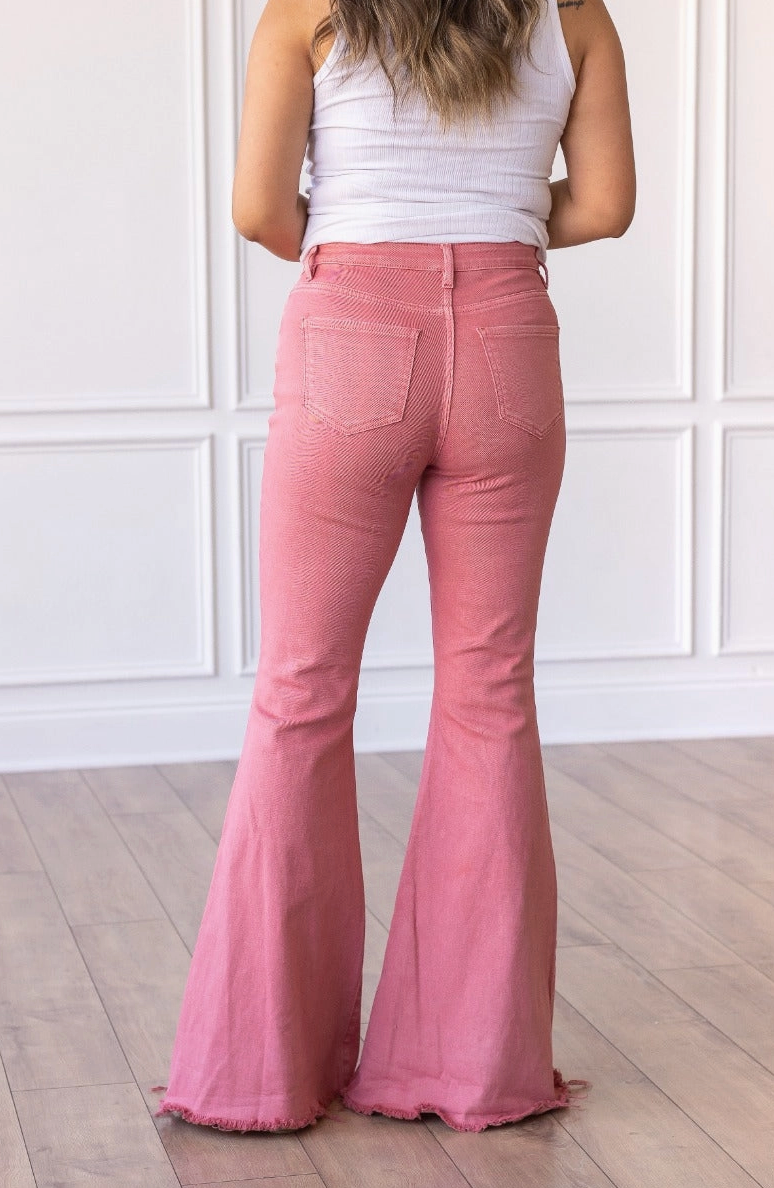 Pink Flare Jeans