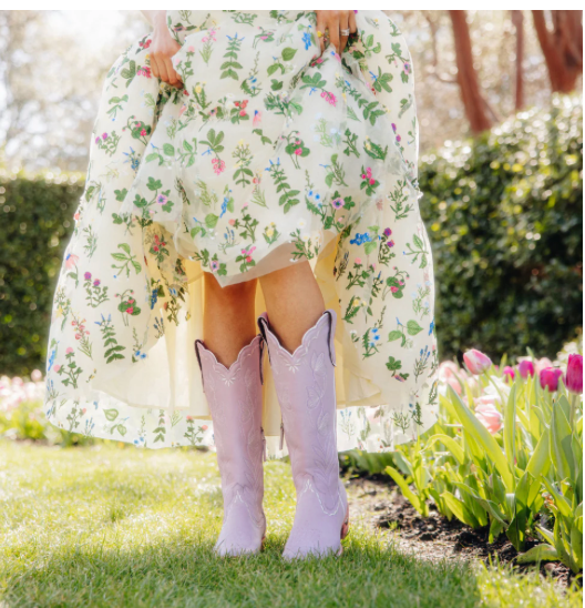 NEW "Powder Blu Butterfly Flower" Lane Boots- LB5024H