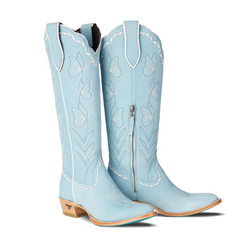 NEW "Powder Blu Butterfly Flower" Lane Boots- LB5024H