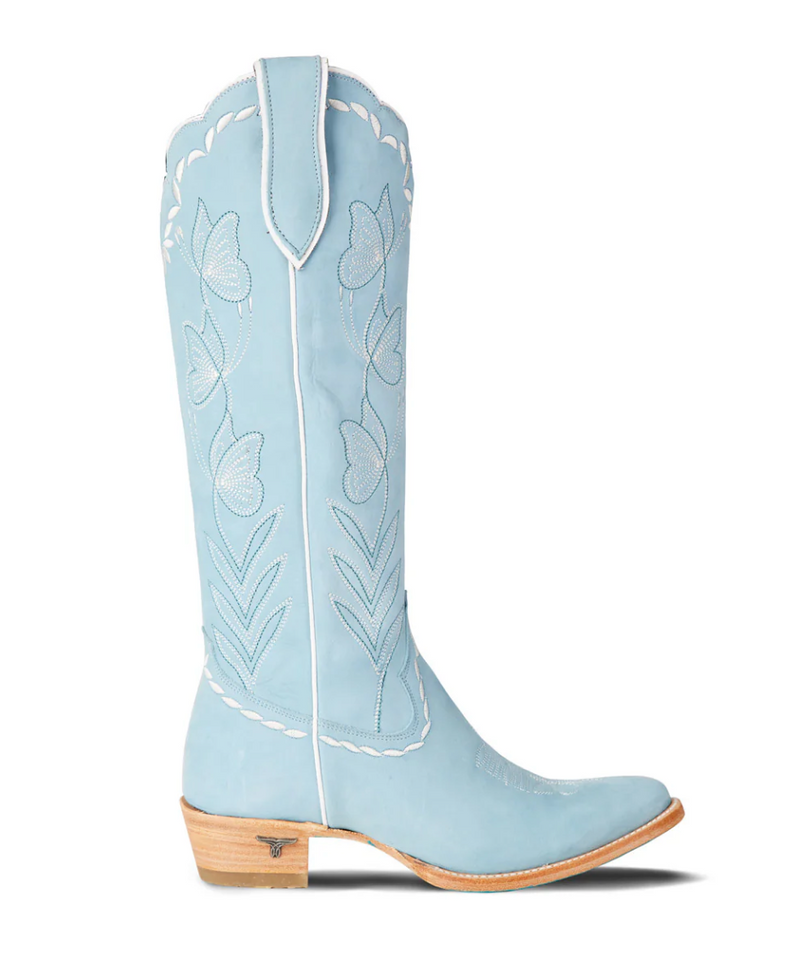 NEW "Powder Blu Butterfly Flower" Lane Boots- LB5024H
