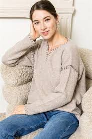 Staccato Stitched Sweater Top