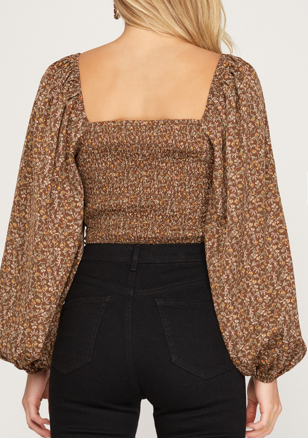 Brown Orchard Blouse