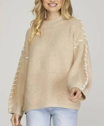 Stitched Sweater Top