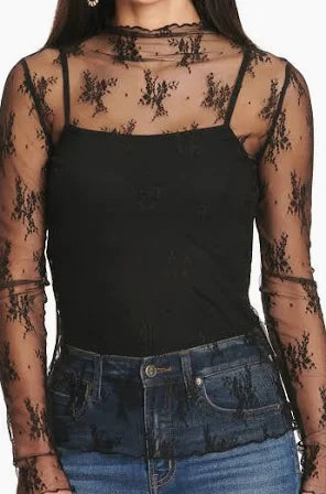 Rosa's Lace Mesh Top